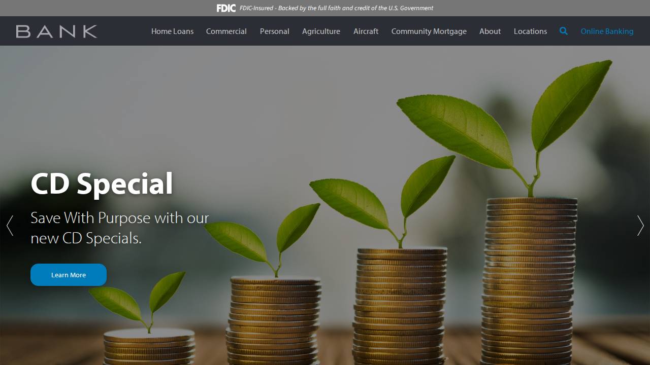 Iowa State Bank website screenshot