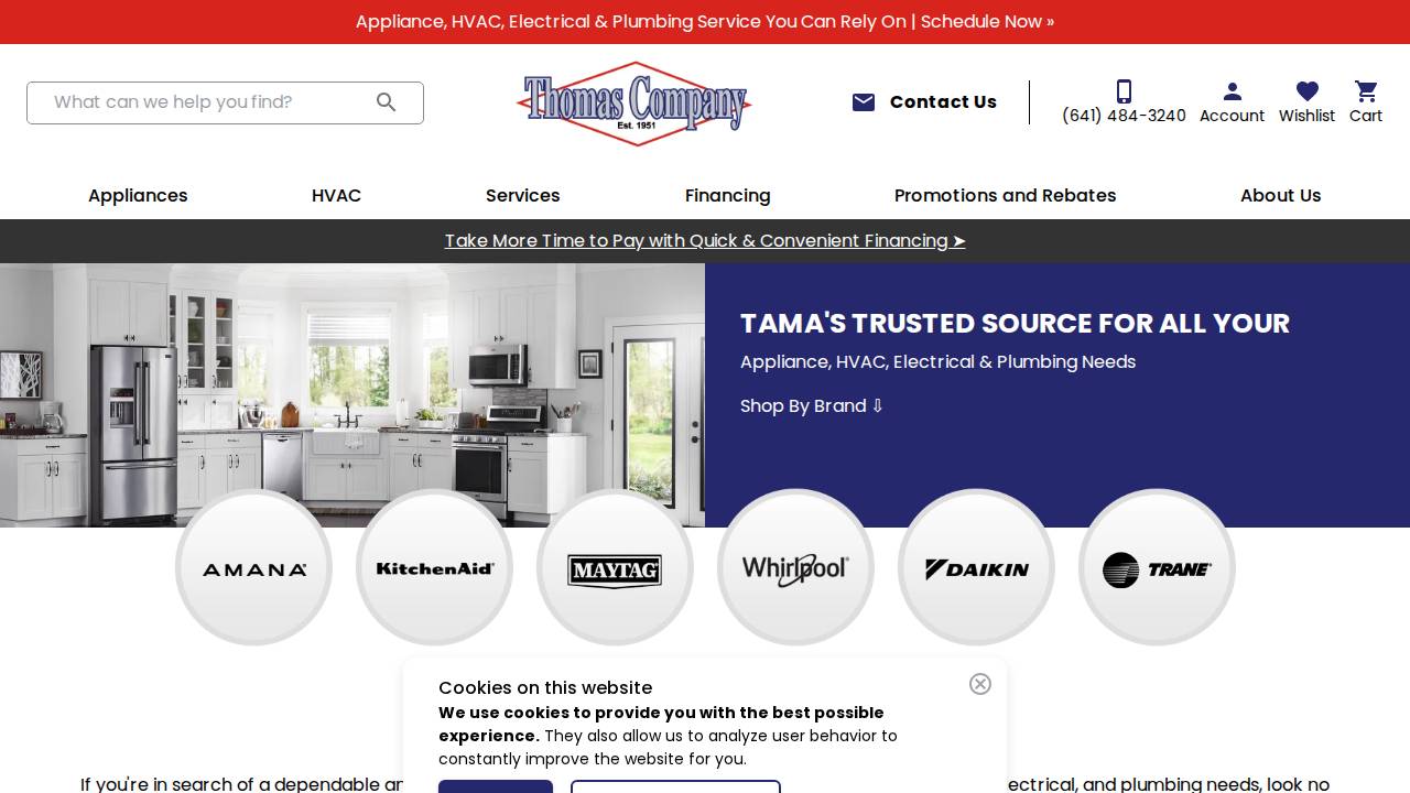 Thomas Company LTD website screenshot