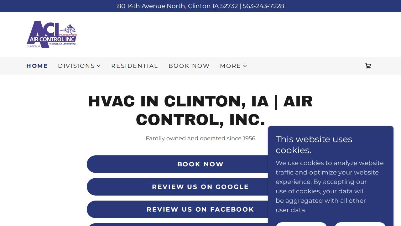 AIR Control INC website screenshot