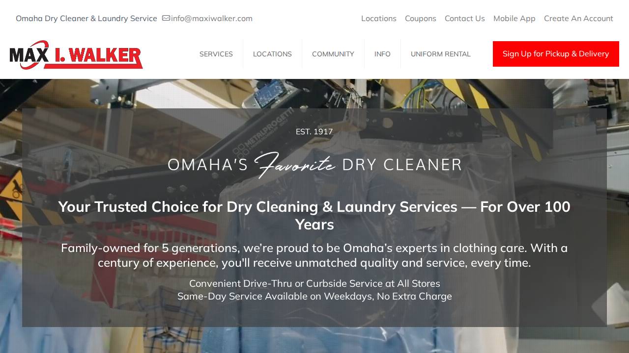 Walker's First Avenue Inc, MAX I Walker website screenshot