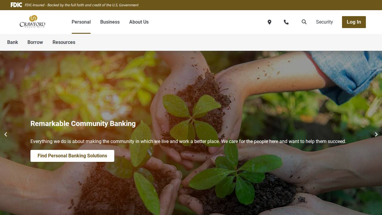 Crawford County Trust AND Savings Bank website screenshot