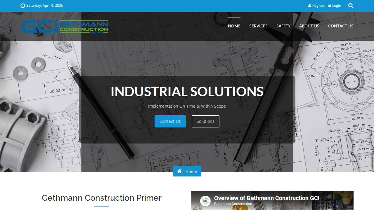 Gethmann Construction Company INC website screenshot
