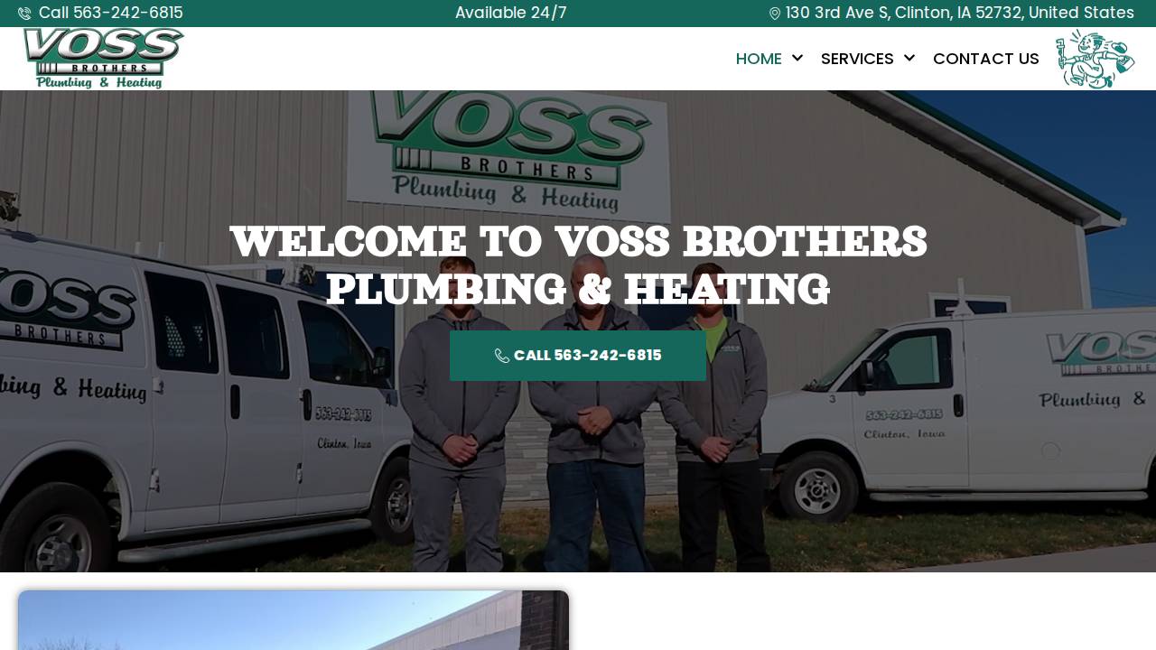 Voss Bros Plumbing & Heating INC website screenshot