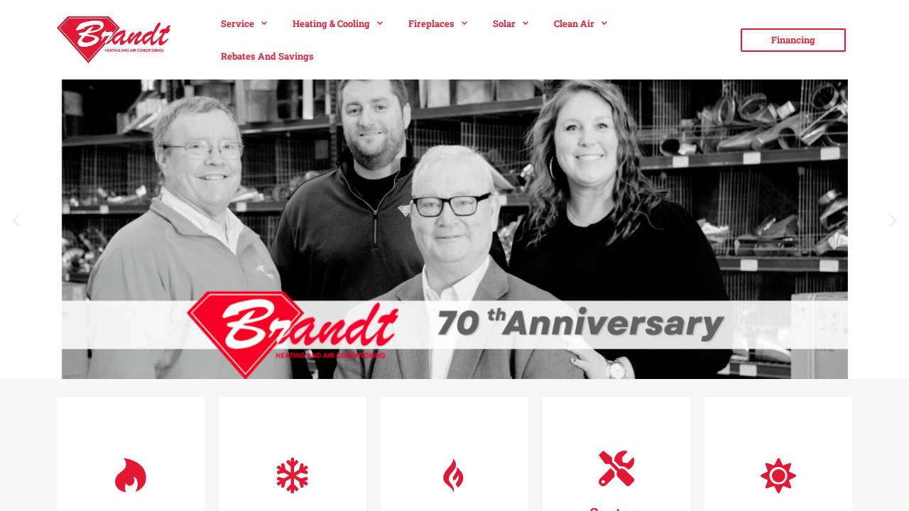 Brandt Heating & AIR Conditioning Inc, Brandt Heating & AIR Conditioning I website screenshot