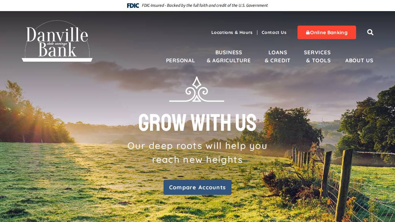 Danville State Savings Bank website screenshot