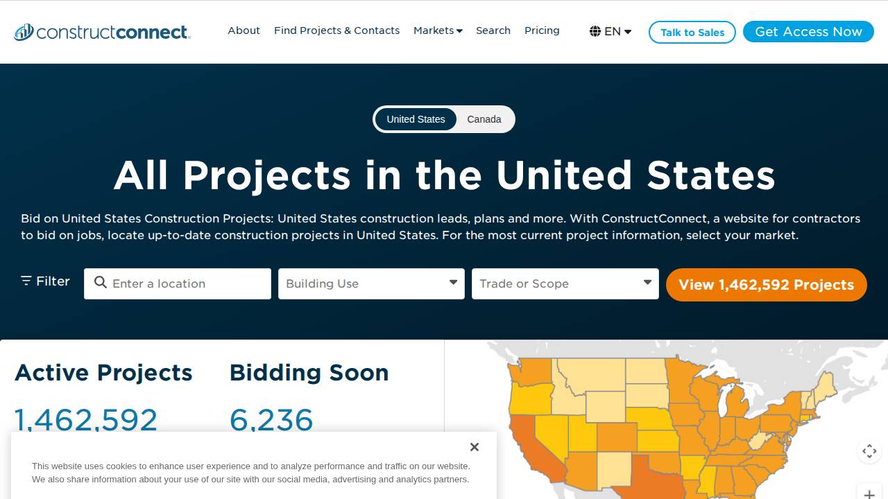 Wunsch Construction INC website screenshot
