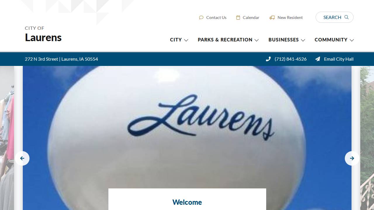 Laurens Golf AND Country Club website screenshot