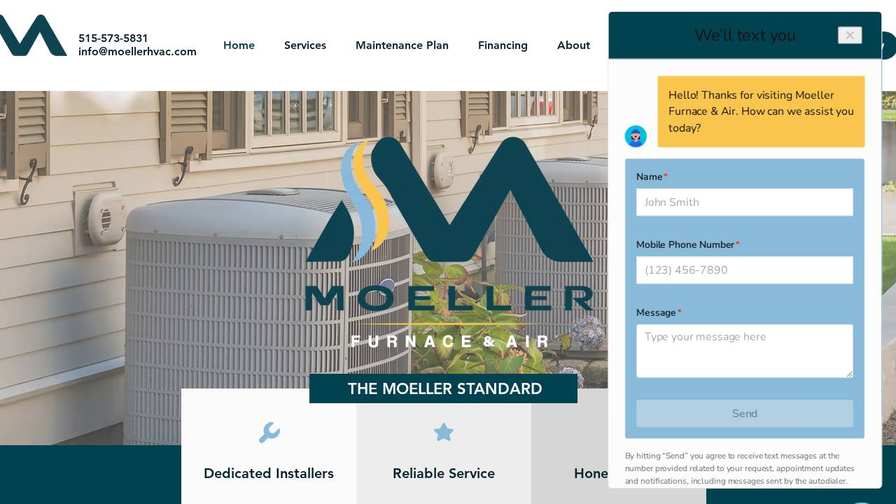 Moeller Furnace CO INC website screenshot