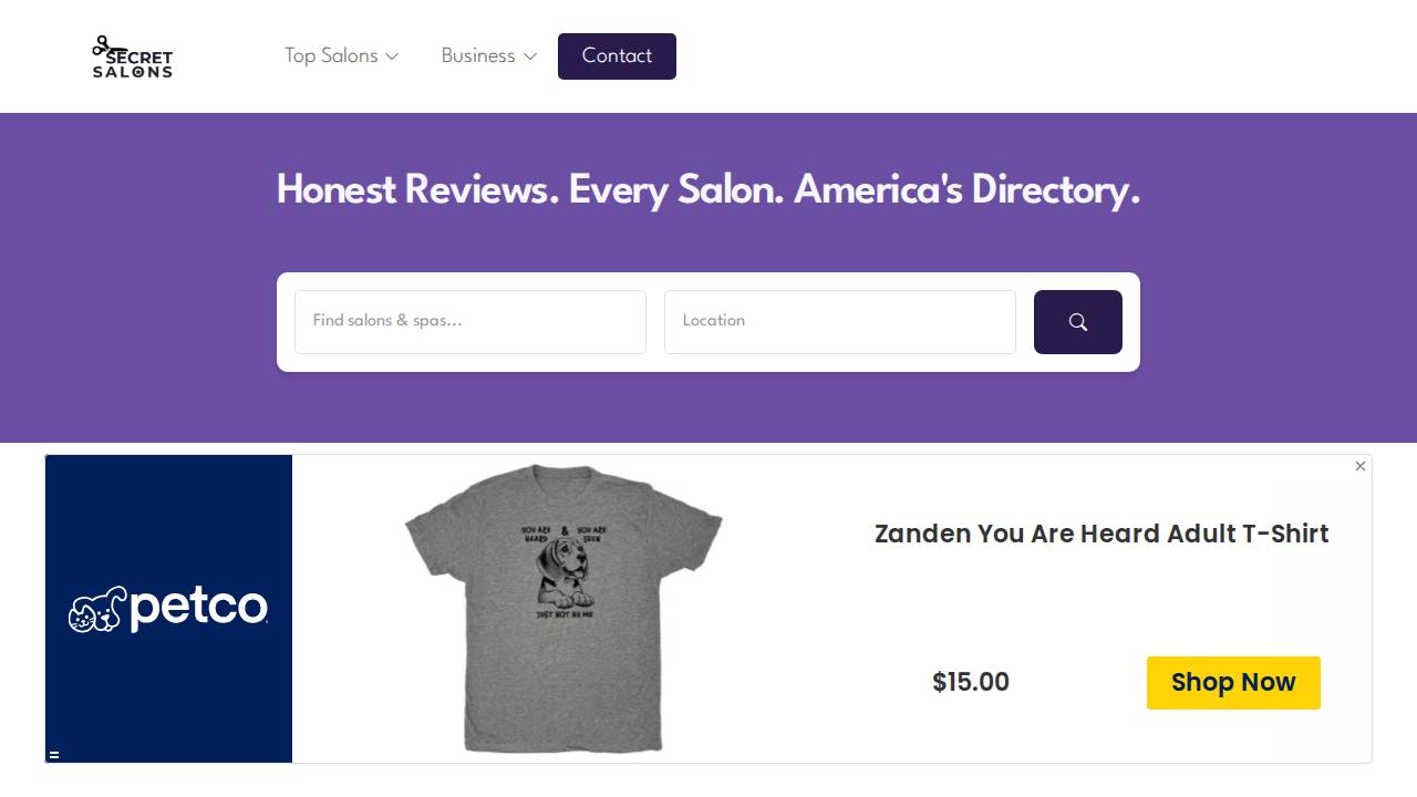 Kern, Marilyn; Marylins Beauty Salon website screenshot