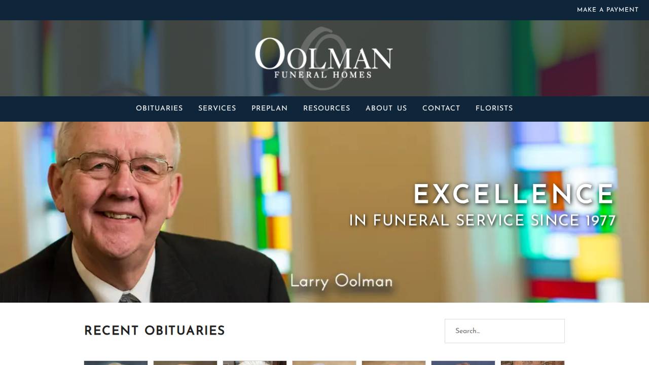 Oolman, Clifford; Cliffs Carpet Service website screenshot