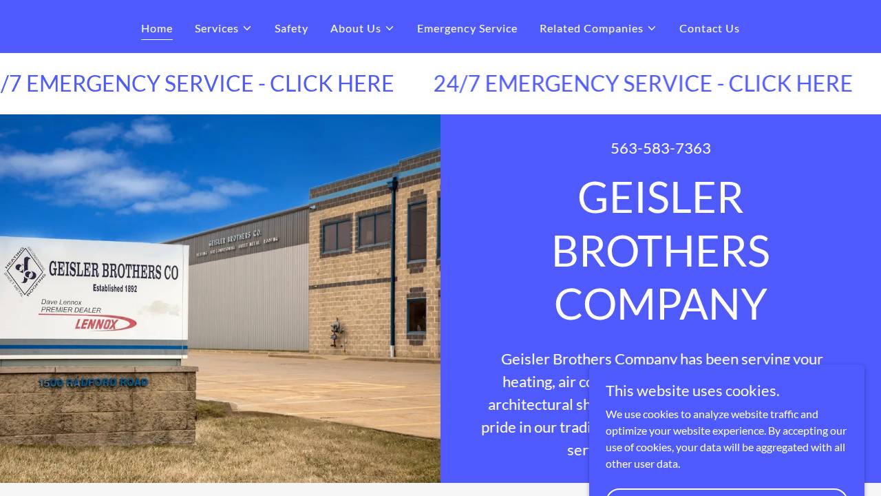 Geisler Brothers Company website screenshot