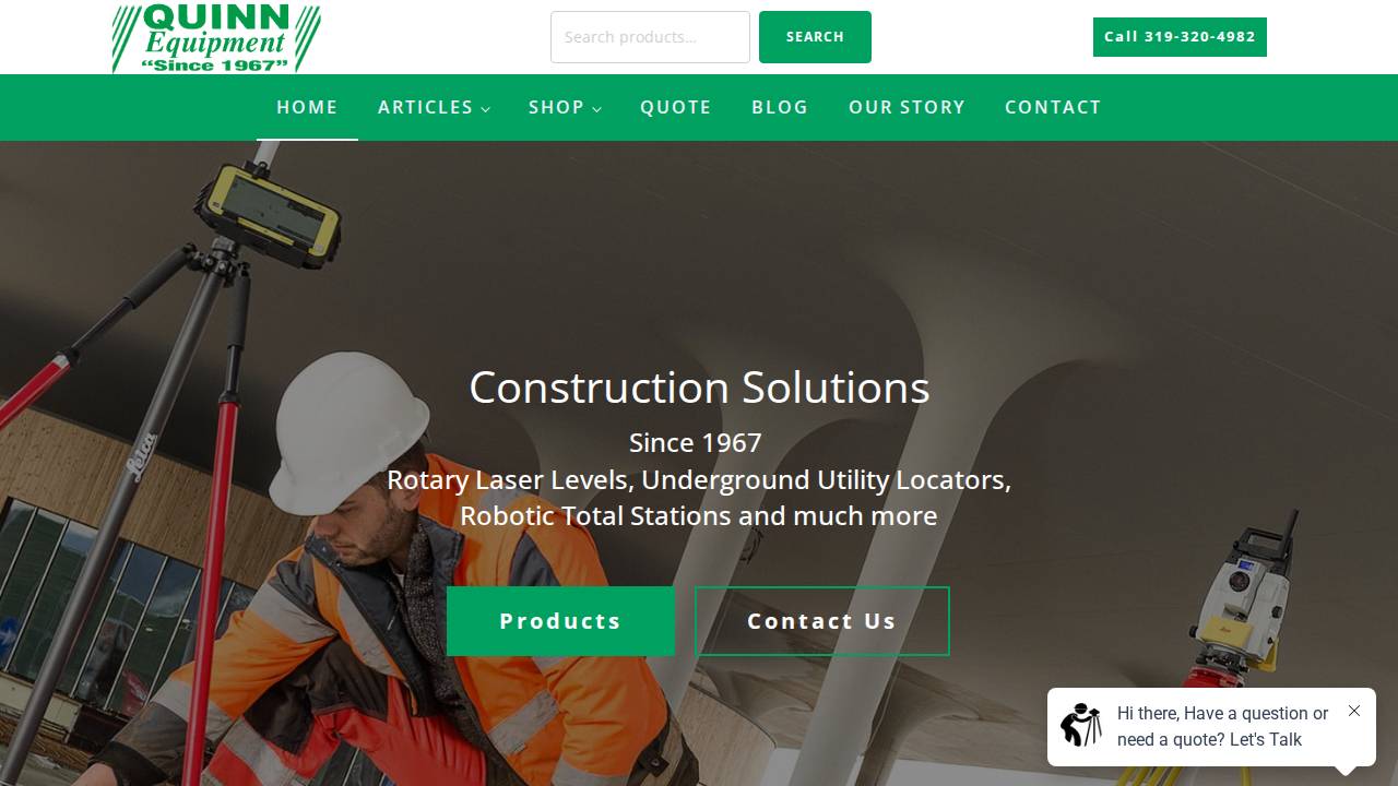 Quinn Equipment INC website screenshot