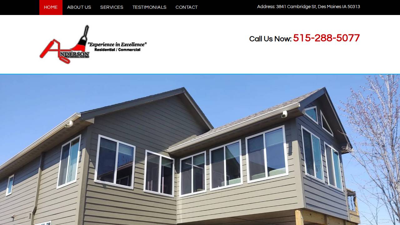 Anderson, Larry D; Anderson Painting website screenshot