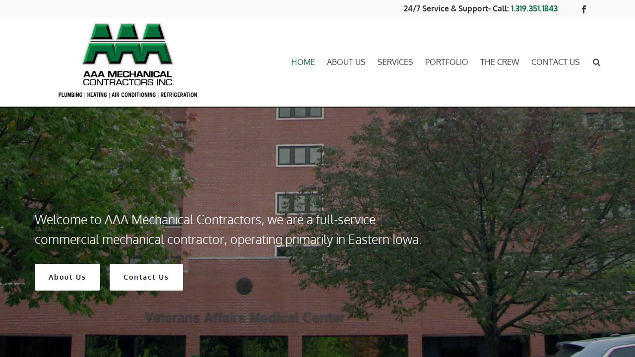 AAA Mechanical Contractors INC website screenshot
