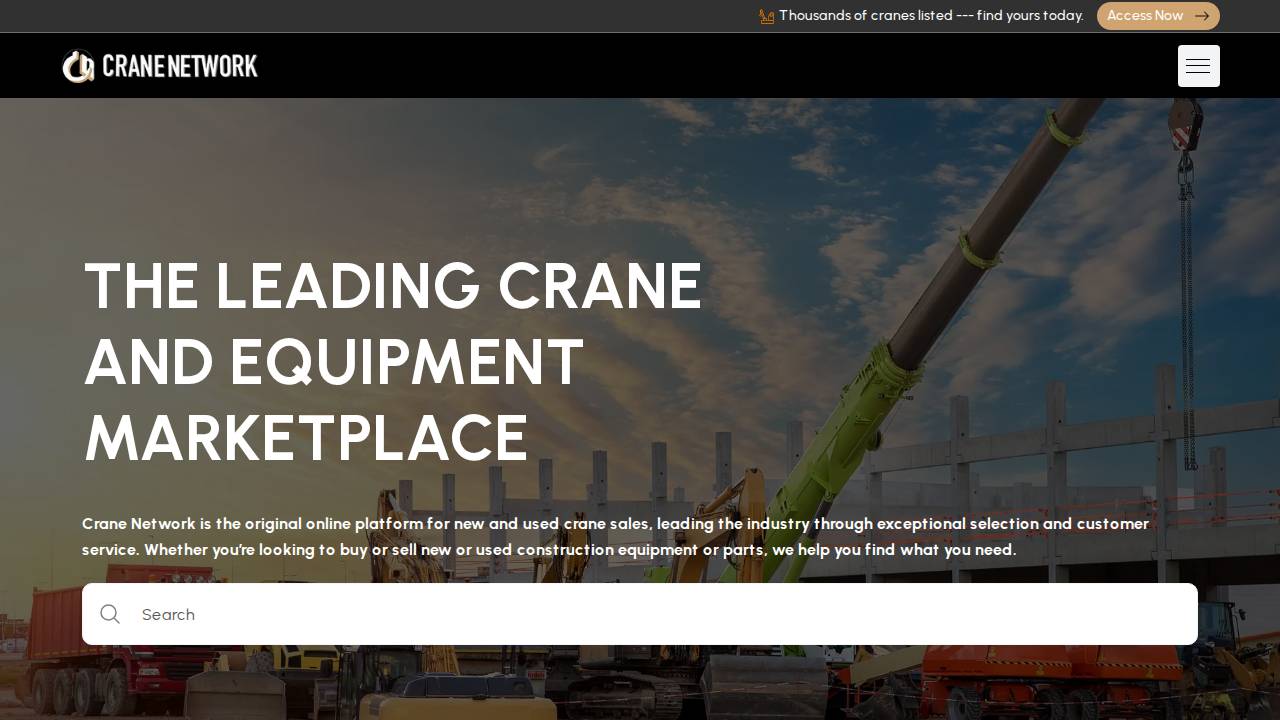 Champion Crane Service INC website screenshot