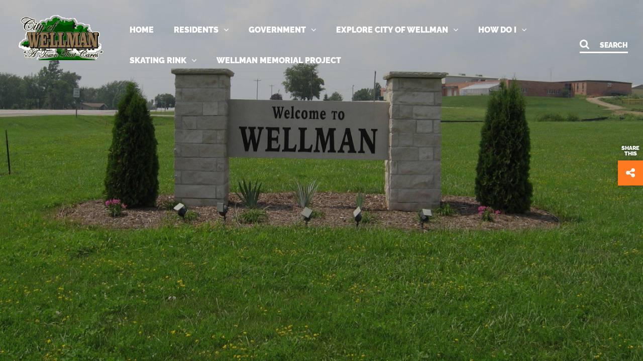 Wellman Golf Club website screenshot