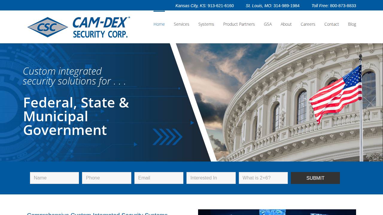 Cam-dex Equip & Film Corp website screenshot