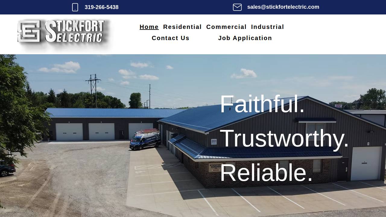 Stickfort Electric CO website screenshot