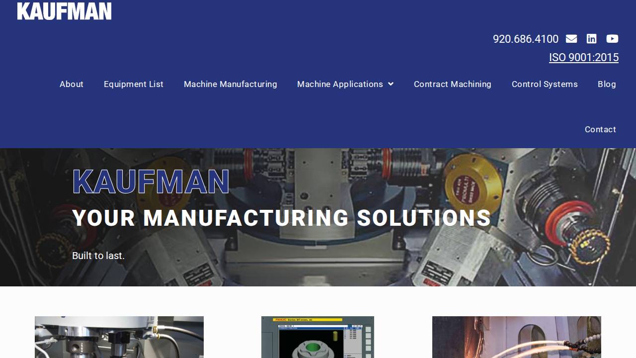 Kaufman MFG CO website screenshot