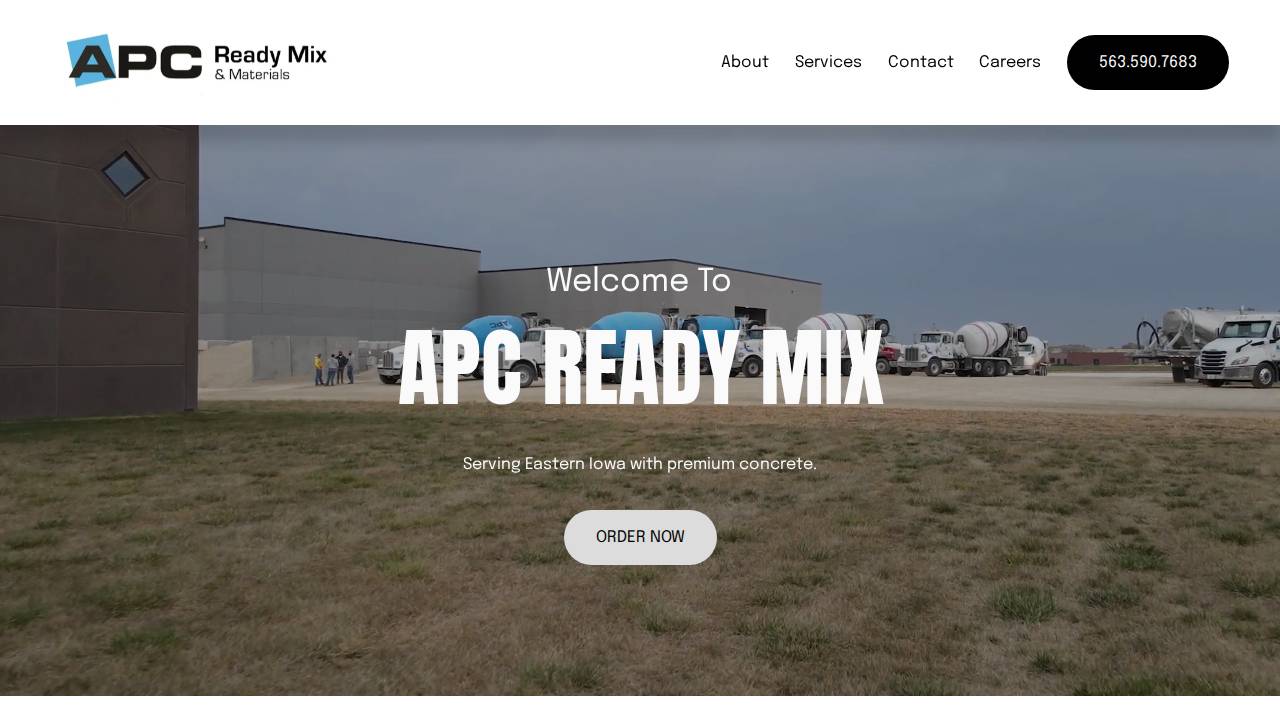 Dyersville Ready MIX CO INC website screenshot