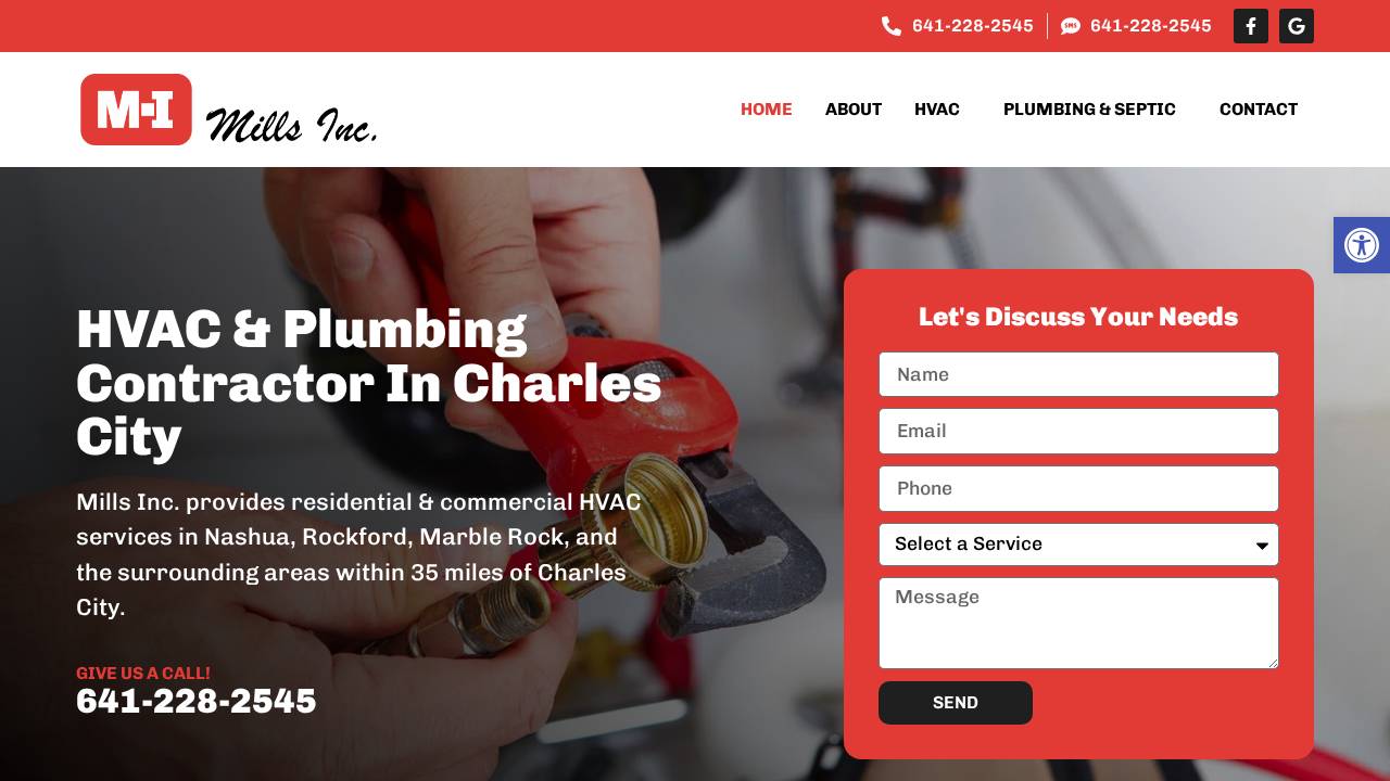 Mills INC website screenshot
