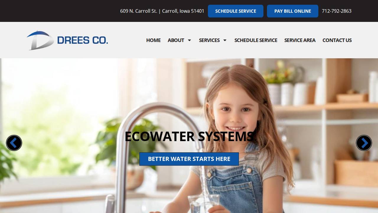 Drees Heating & Plumbing Inc website screenshot