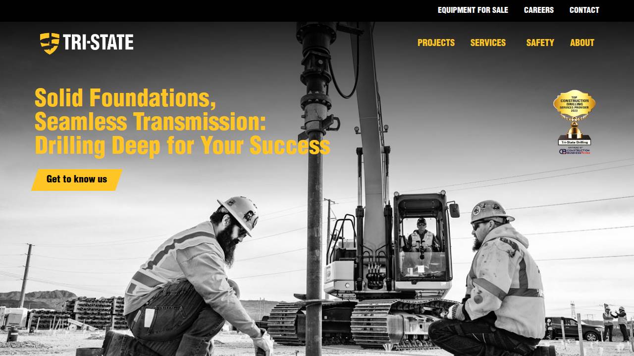 TRI State Drilling INC website screenshot