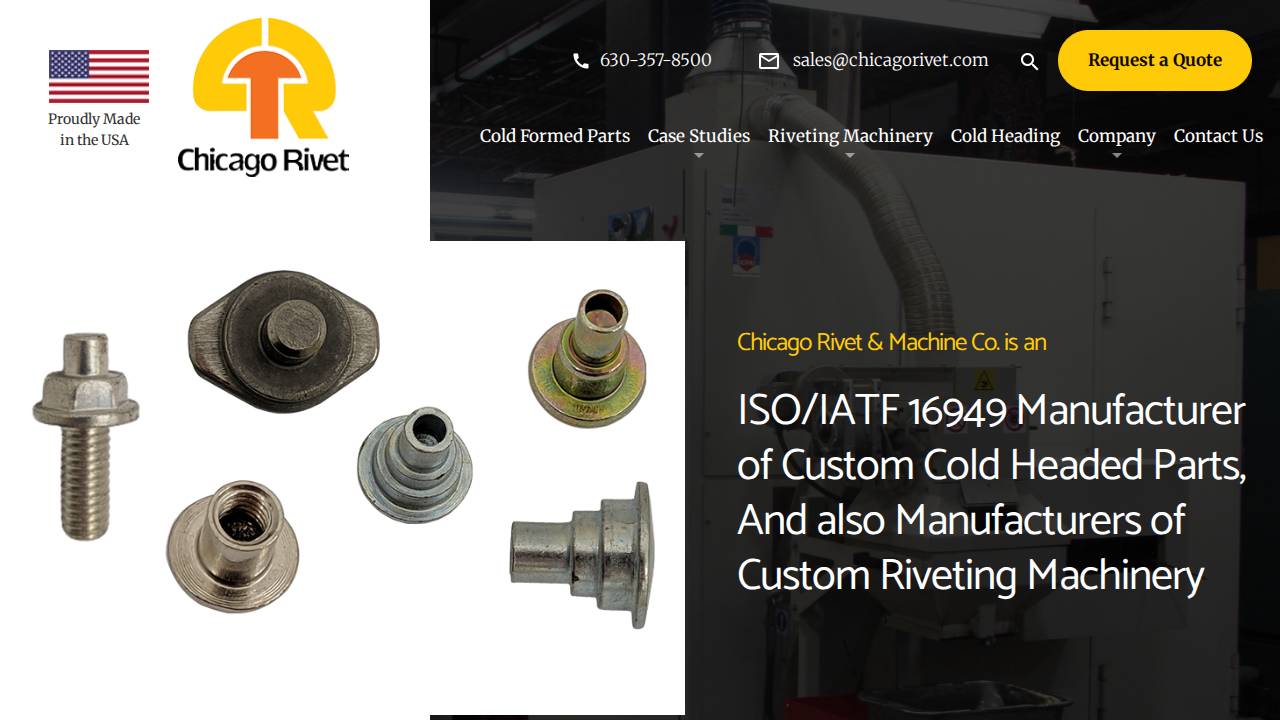 Chicago Rivet & Machine CO website screenshot