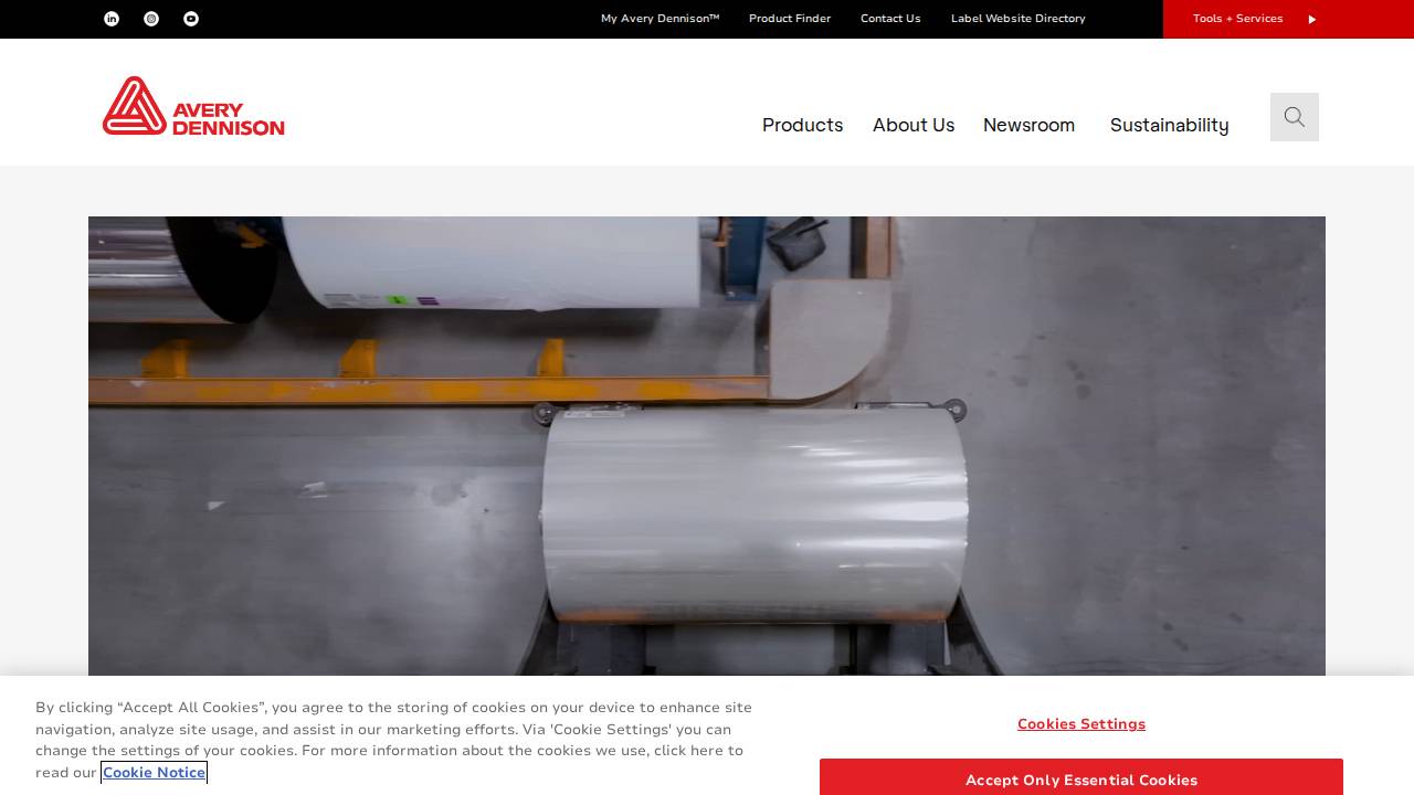Avery Dennison Corporation website screenshot