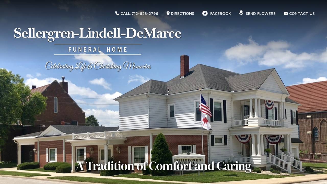 Sellergren-lindell-demarce Funeral Home Inc website screenshot
