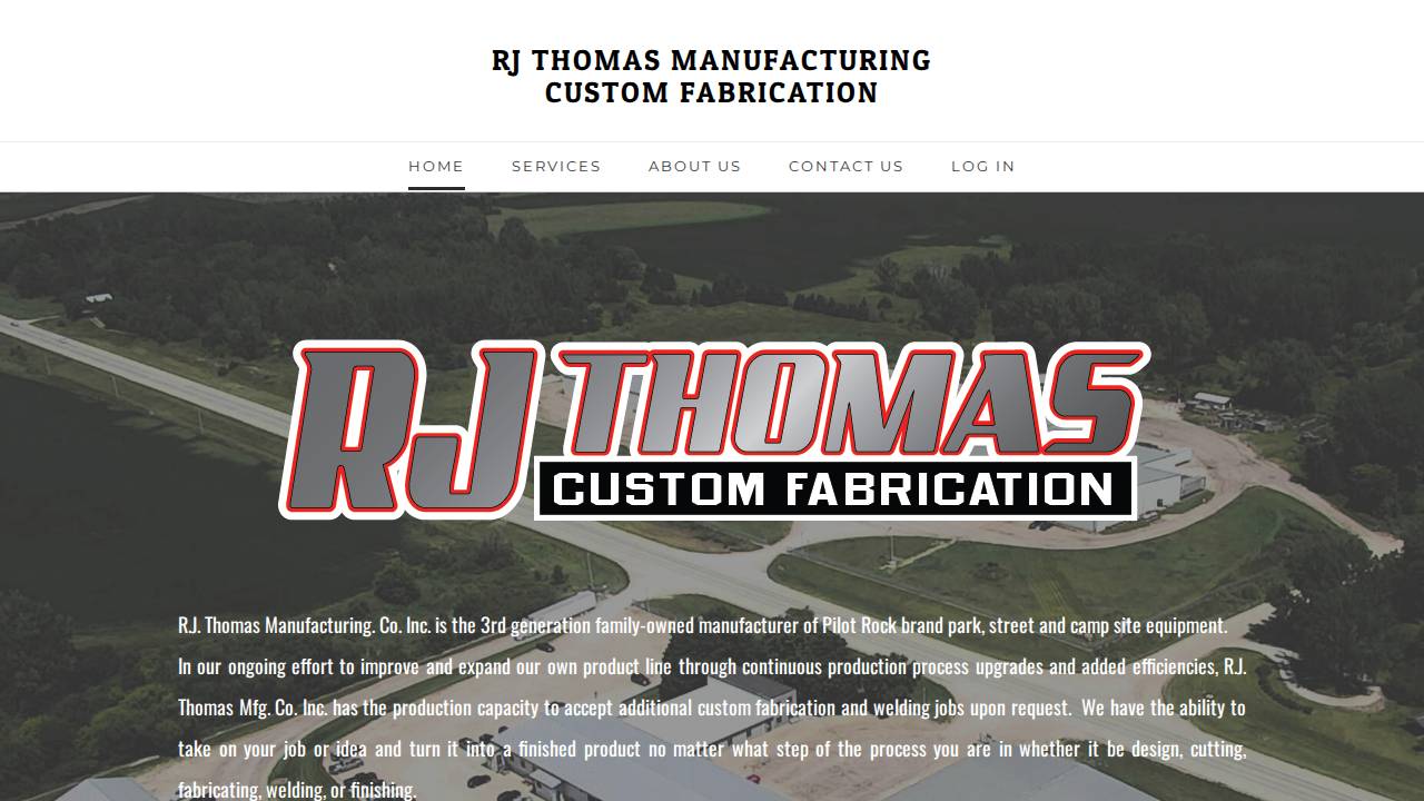 RJ Thomas Manufacturing CO INC website screenshot