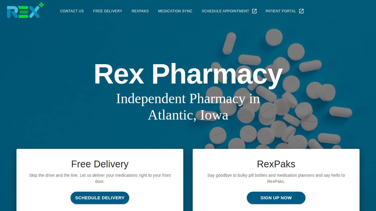 REX Pharmacy INC website screenshot