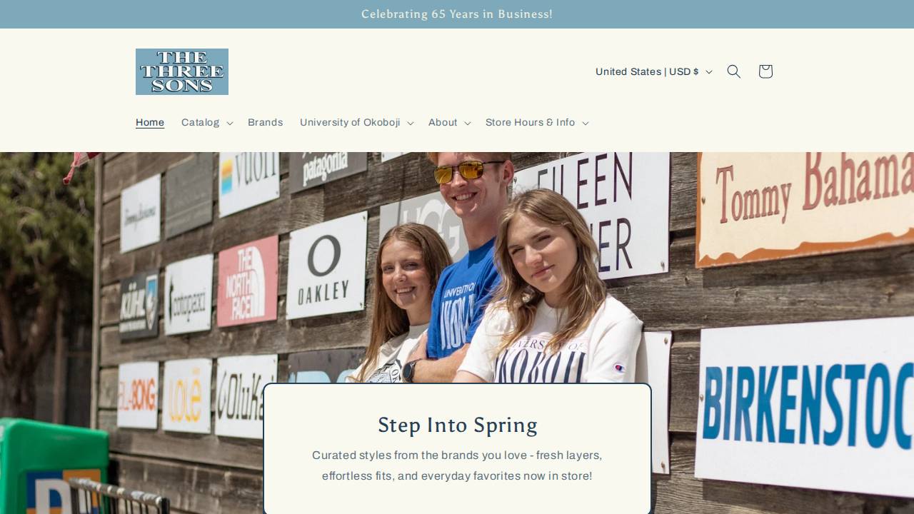 Three Sons INC website screenshot