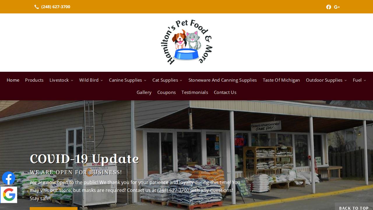 Merle Hamilton website screenshot