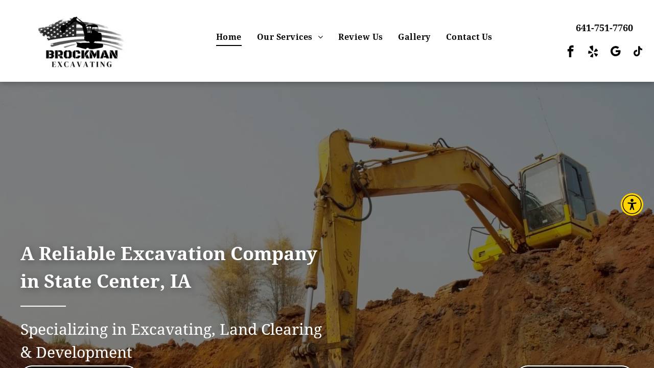 Brockmann, John L; Brockmann Excavating website screenshot