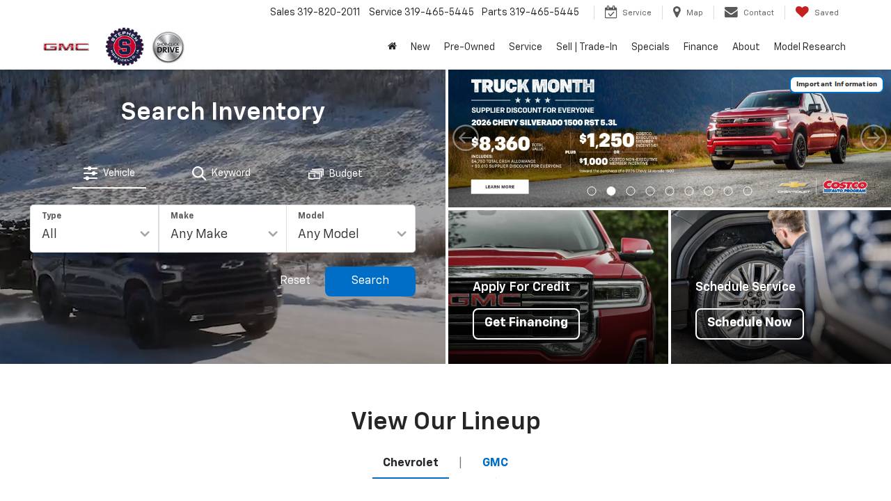 Stephen Motors INC website screenshot