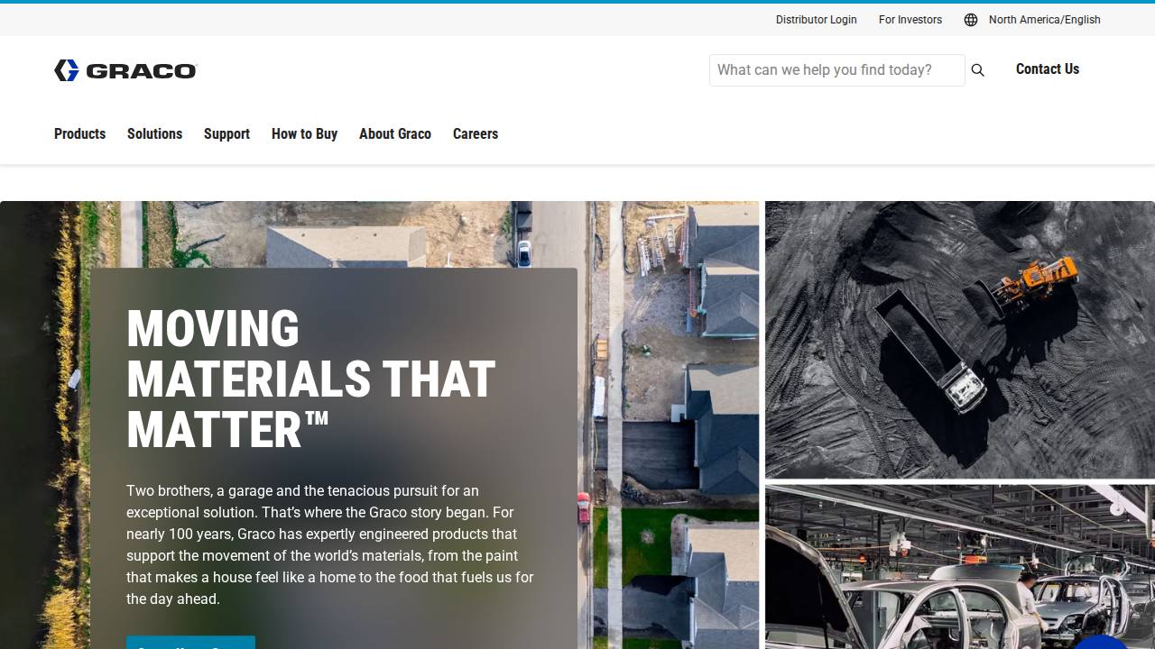 Graco INC website screenshot