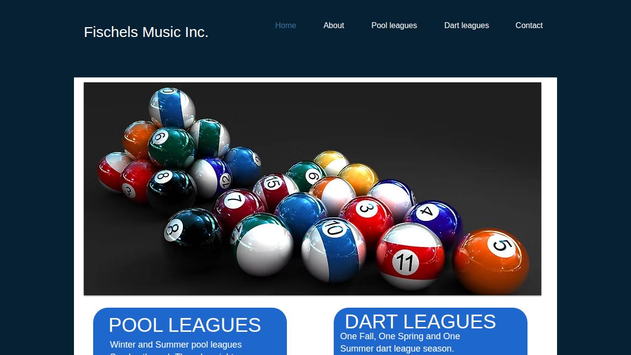 Fischels Music INC website screenshot