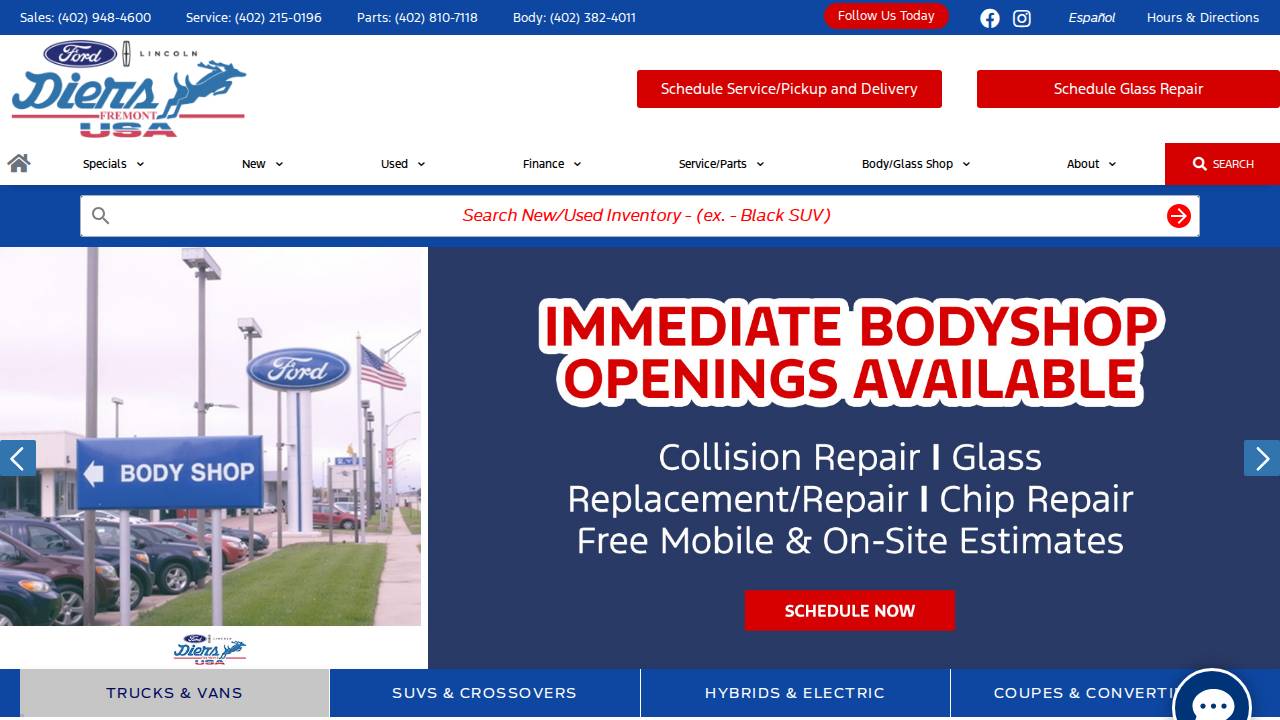 Diers Incorporated website screenshot