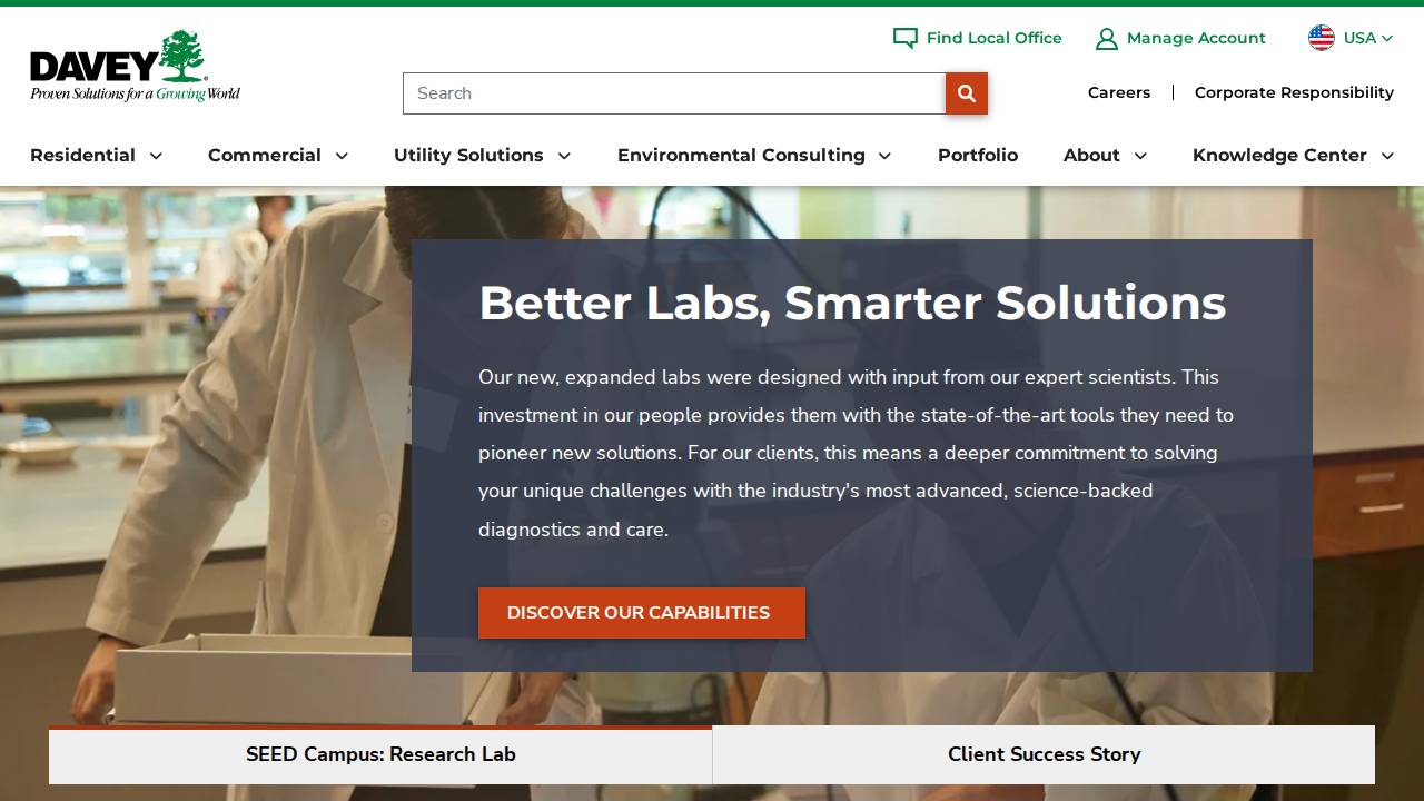 THE Davey Tree Expert Company website screenshot