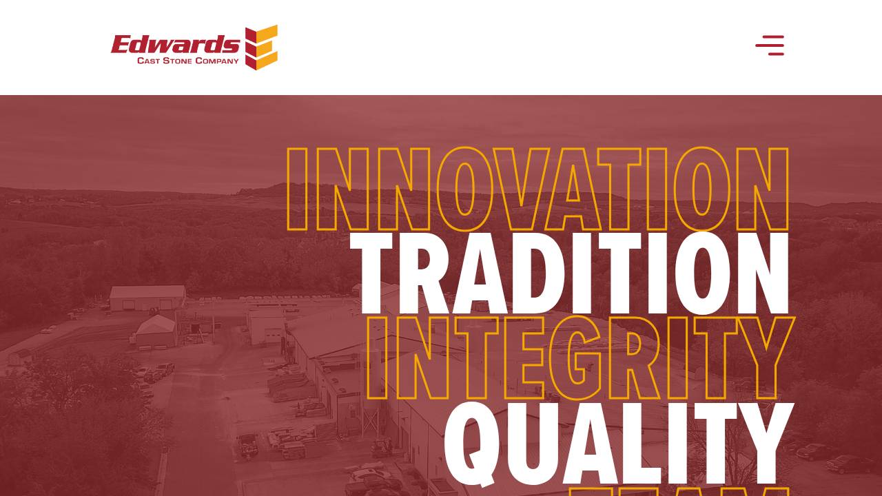 Edwards Cast Stone Company website screenshot