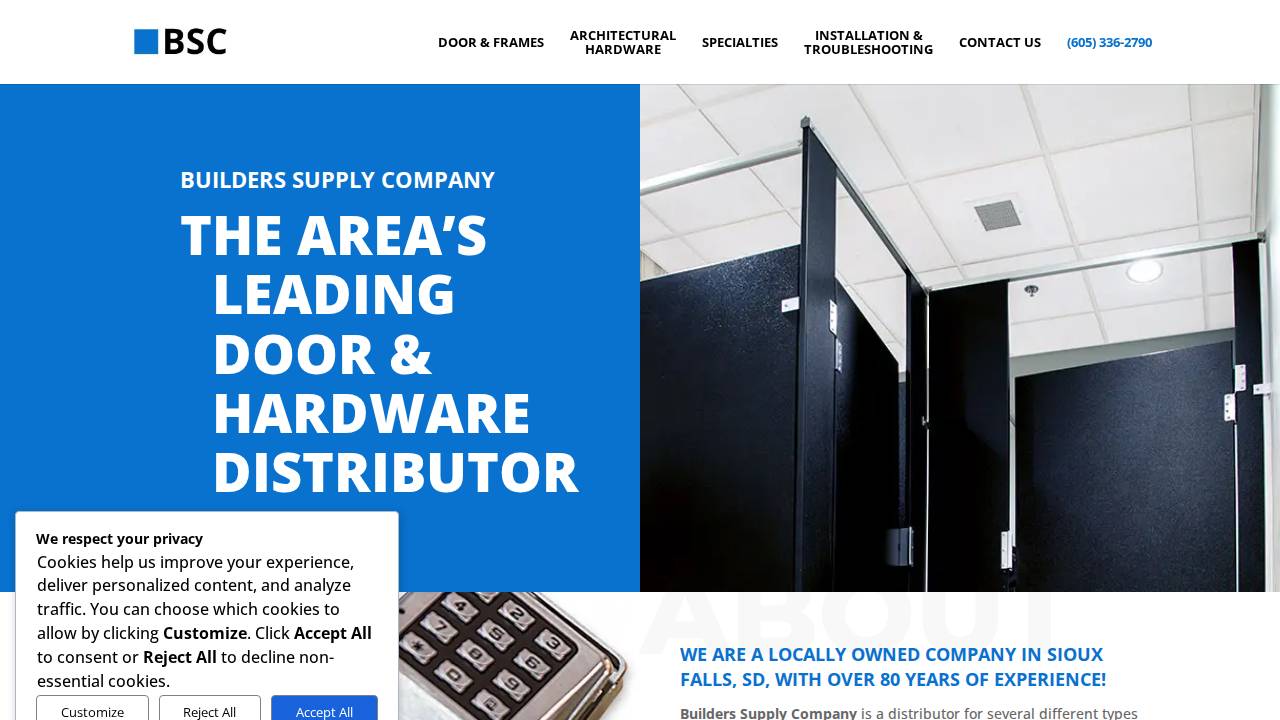 Builders Supply CO website screenshot