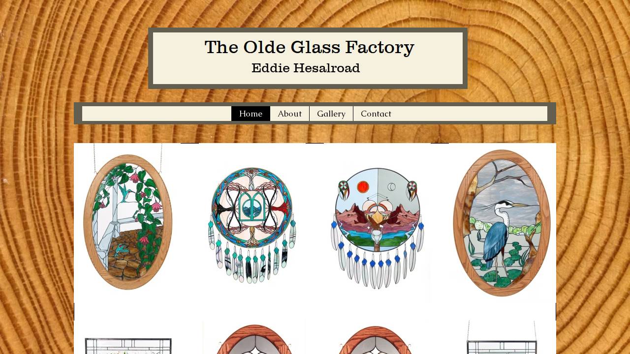 Hesalroad, Dale E; Olde Glass Factory website screenshot