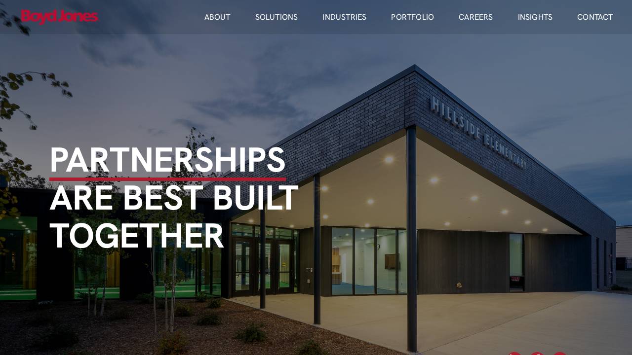 Boyd Jones Construction Company website screenshot