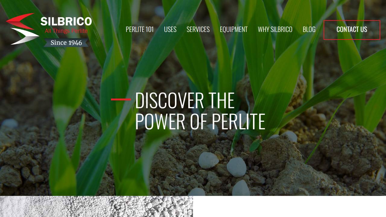 Silbrico Corp website screenshot