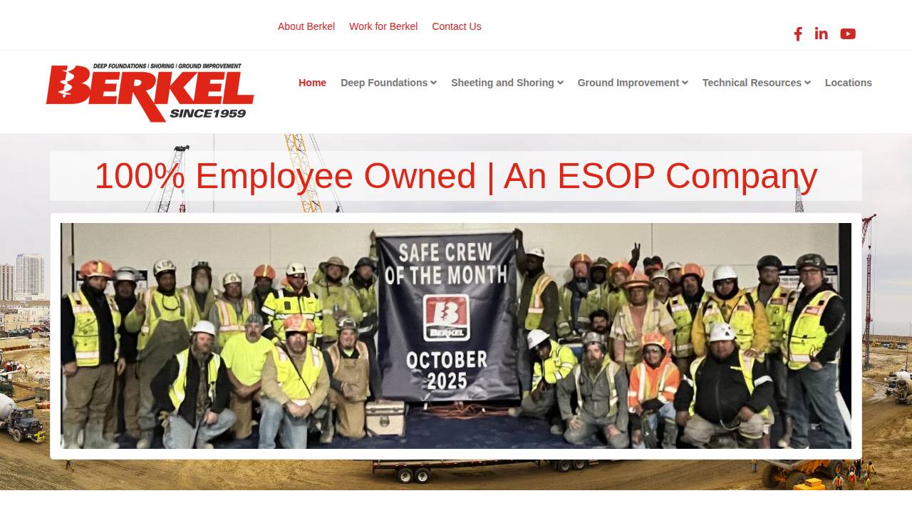 Berkel AND Company Contractors INC website screenshot