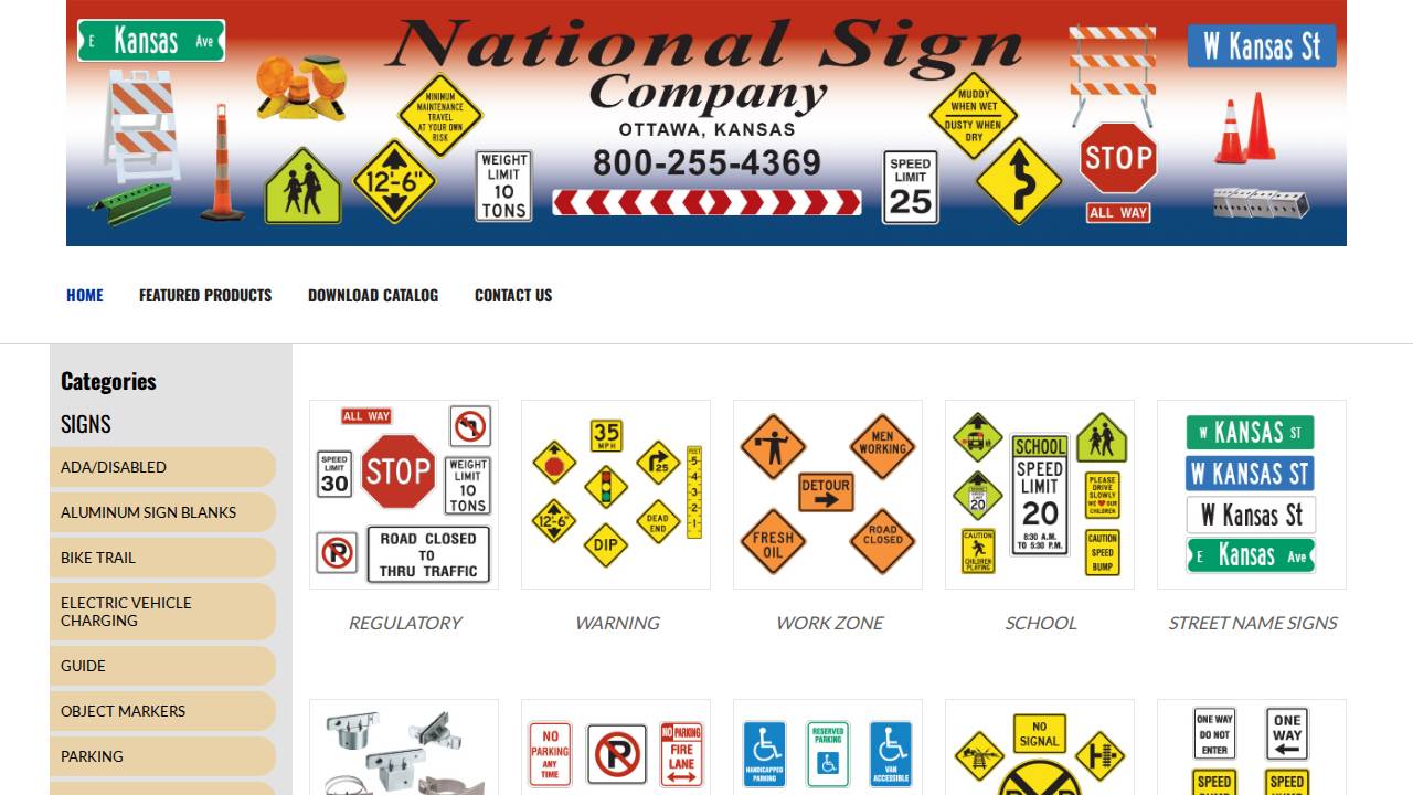 National Sign CO INC website screenshot