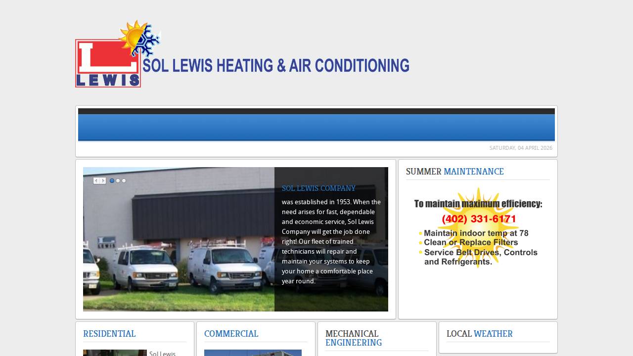 SOL Lewis Engineering CO; Lewis, Leonard website screenshot