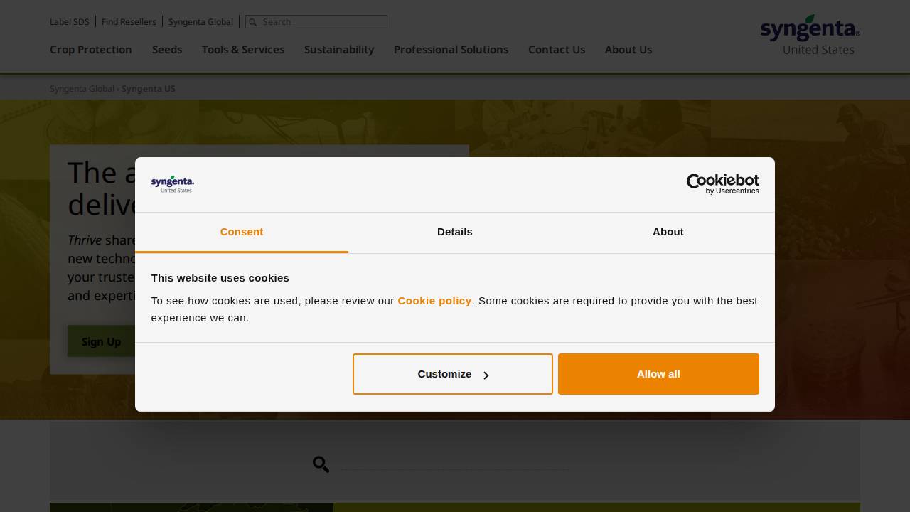 Syngenta Seeds INC website screenshot