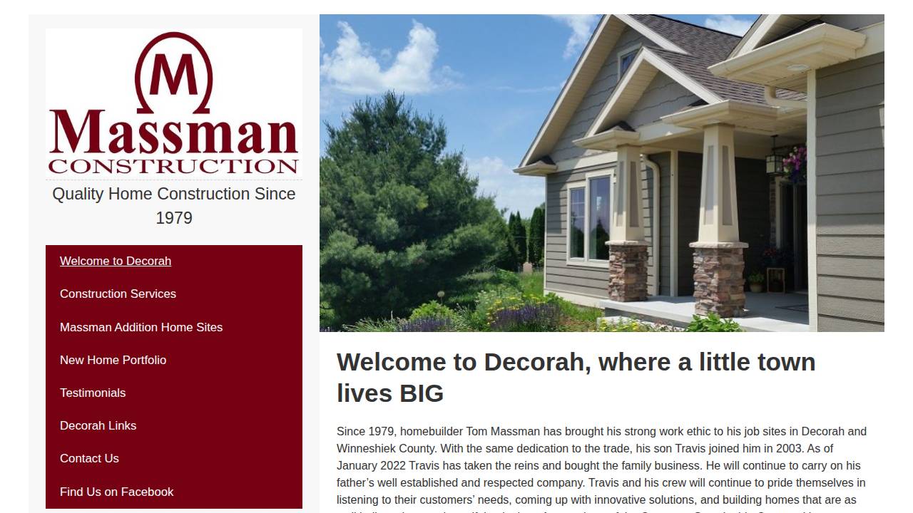 Massman Construction CO website screenshot